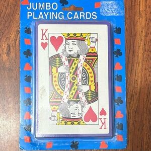 NEW-Vintage Midwestern Home Products-Jumbo Playing Cards - Red and Black